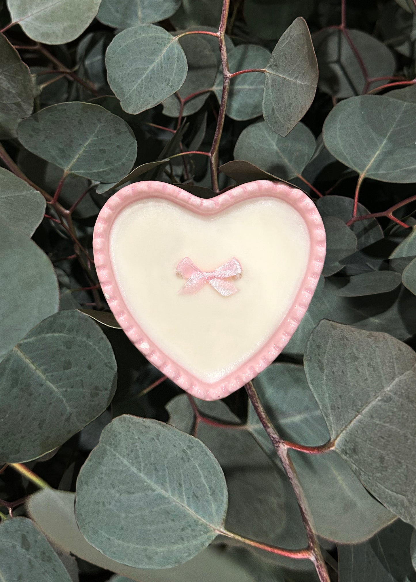 Ceramic Heart Shaped Candle (5 oz)