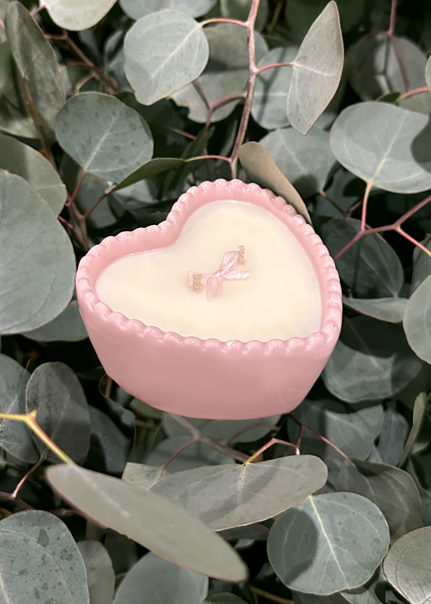Ceramic Heart Shaped Candle (5 oz)