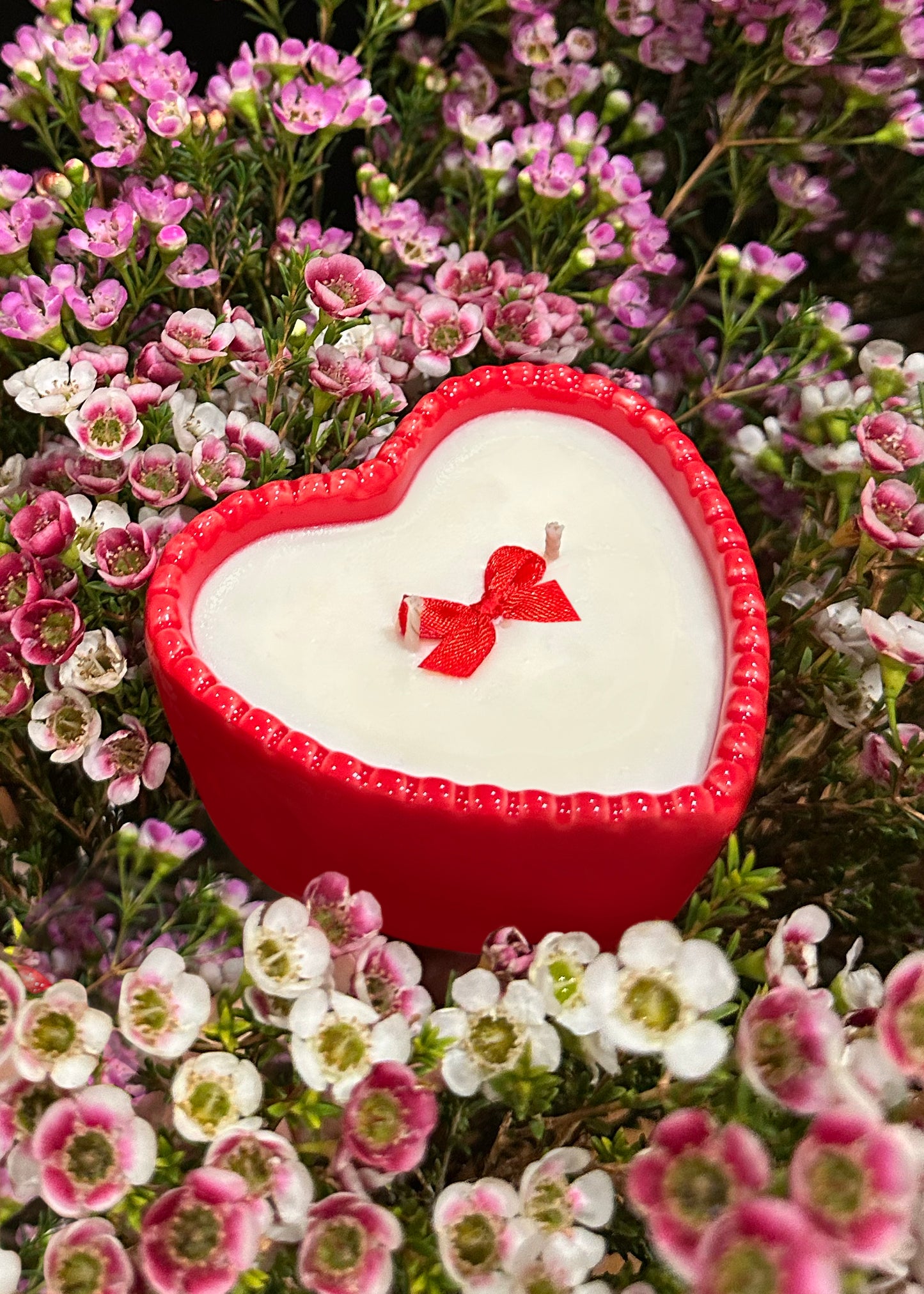 Ceramic Heart Shaped Candle (5 oz)