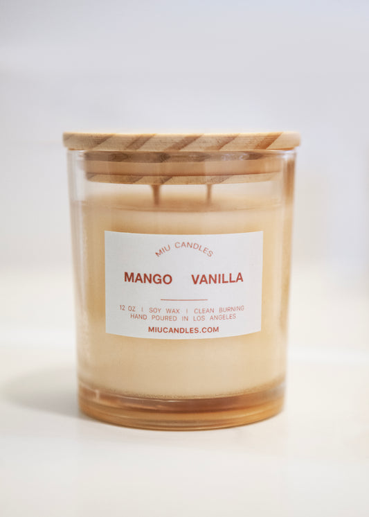 MANGO VANILLA - 12 oz Soy Candle