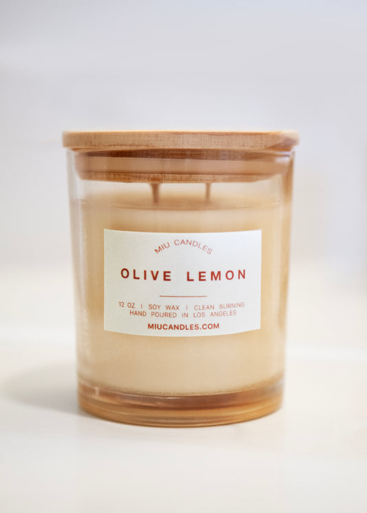 OLIVE LEMON - 12 oz Soy Candle