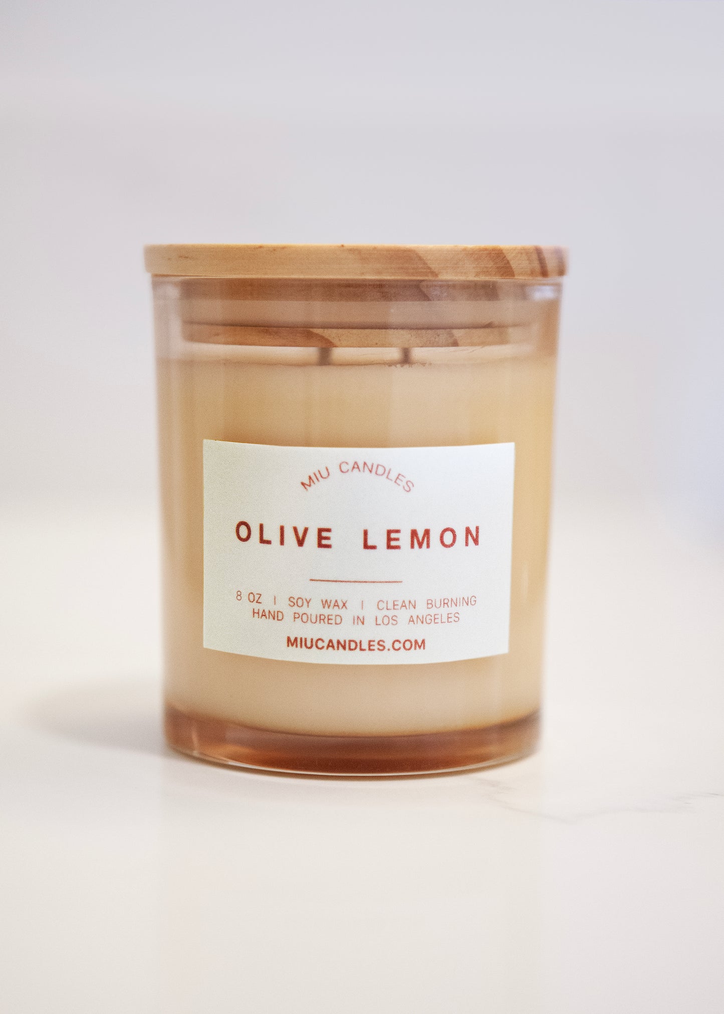 OLIVE LEMON - 8 oz Soy Candle