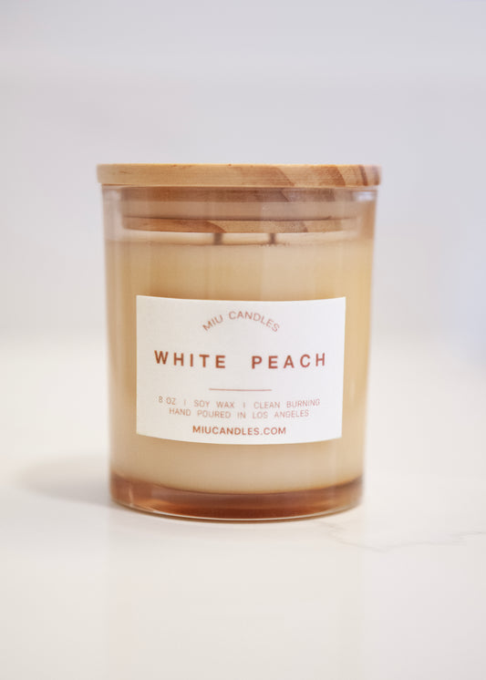 WHITE PEACH - 8 oz Soy Candle